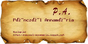 Pánczél Annamária névjegykártya