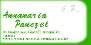 annamaria panczel business card