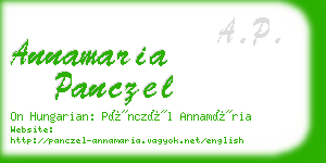 annamaria panczel business card